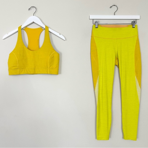 Outdoor Voices Doings Things Bra / TechSweat 7/8 Zoom Leggings Sunshine Set - Picture 5 of 16